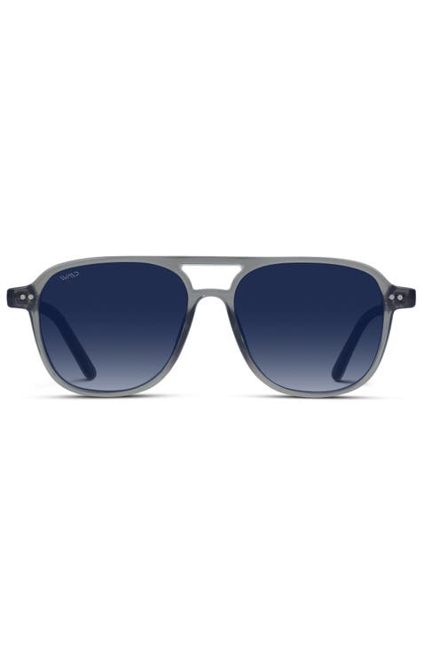 Hayden - 53mm Double Bridge Aviator Polarized Sunglasses