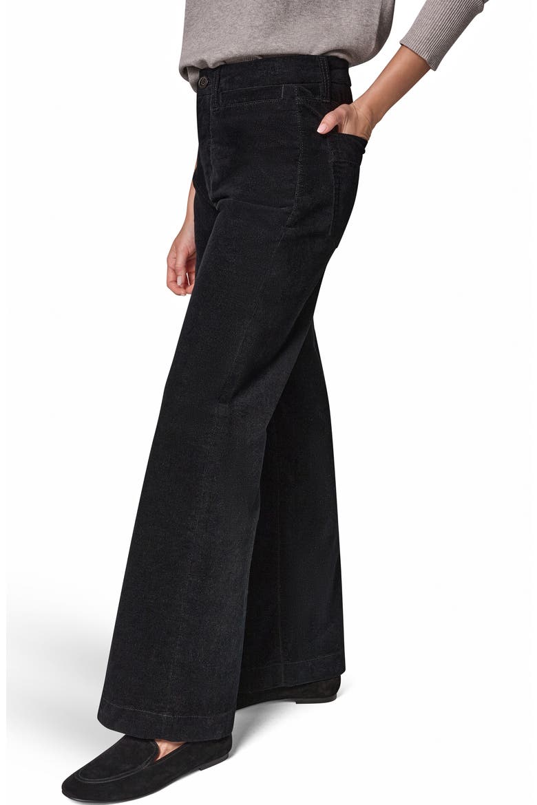 The Donna Mid Rise Wide Leg Jeans, Alternate, color, BLACK