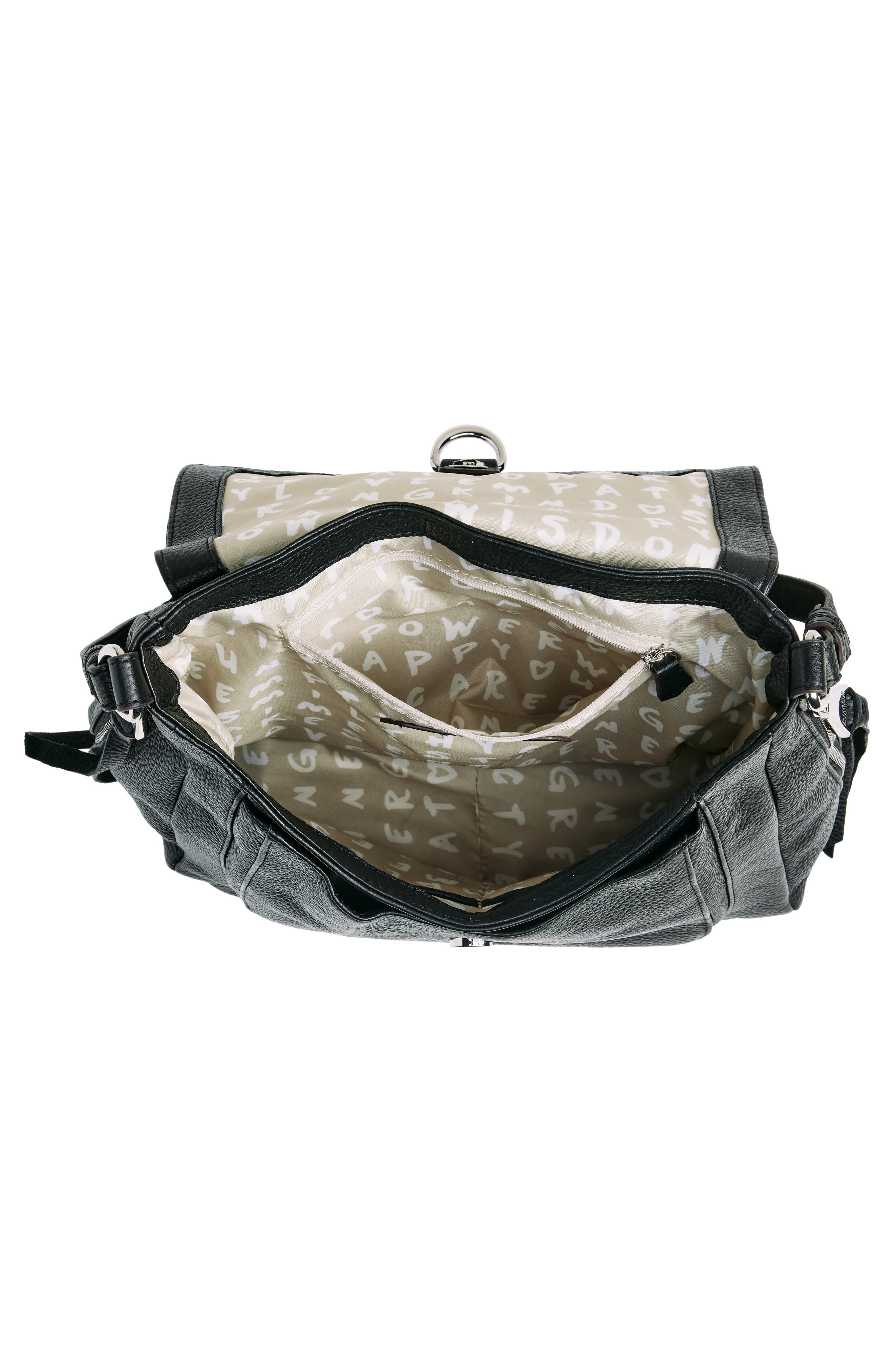 AIMEE Legendary Leather Convertible Satchel, Alternate, color, Black