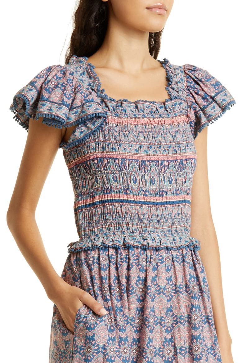 Parker Mixed Paisley Cotton Dress, Alternate, color, LILAC