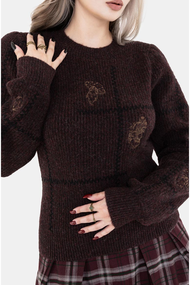 Hexborn Baba Yaga Knit Sweater, Alternate, color, Brown