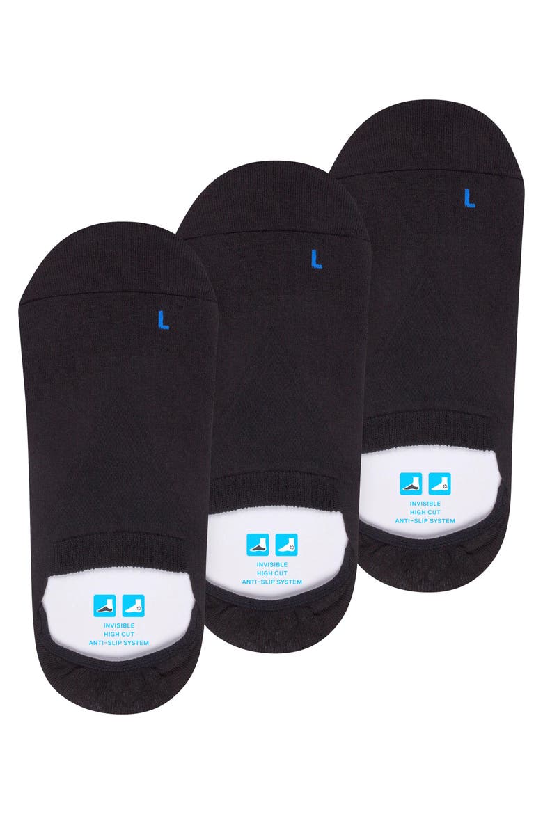 Cool Kick 3-Pack No Show Socks, Alternate, color, Black