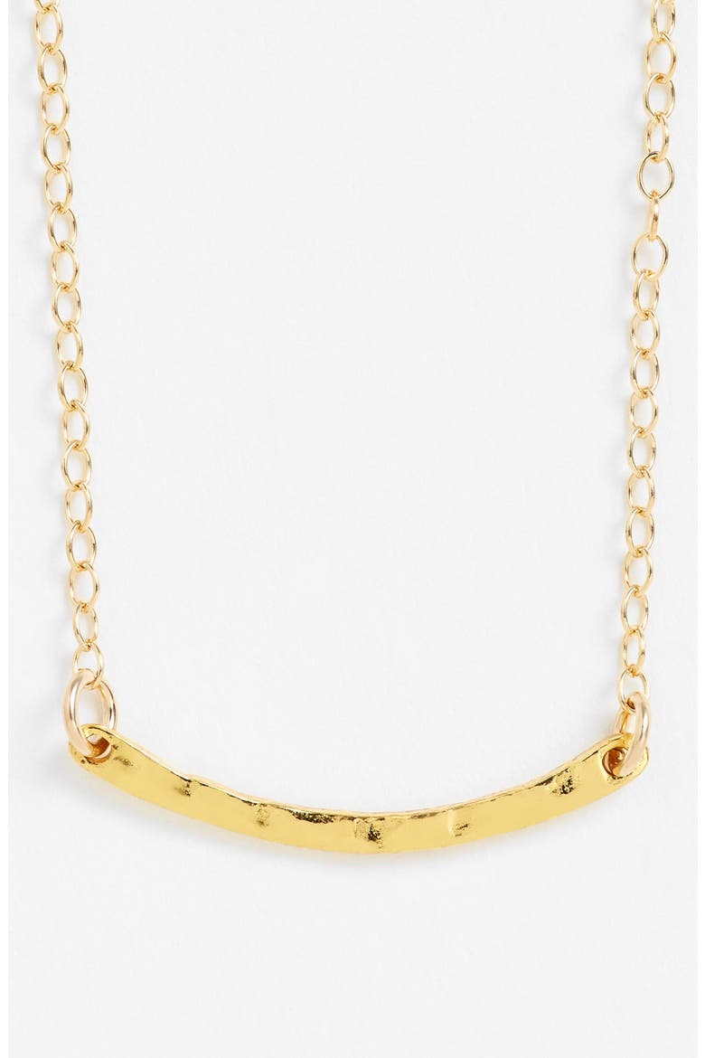 'Taner' Bar Mini Pendant Necklace, Alternate, color, GOLD