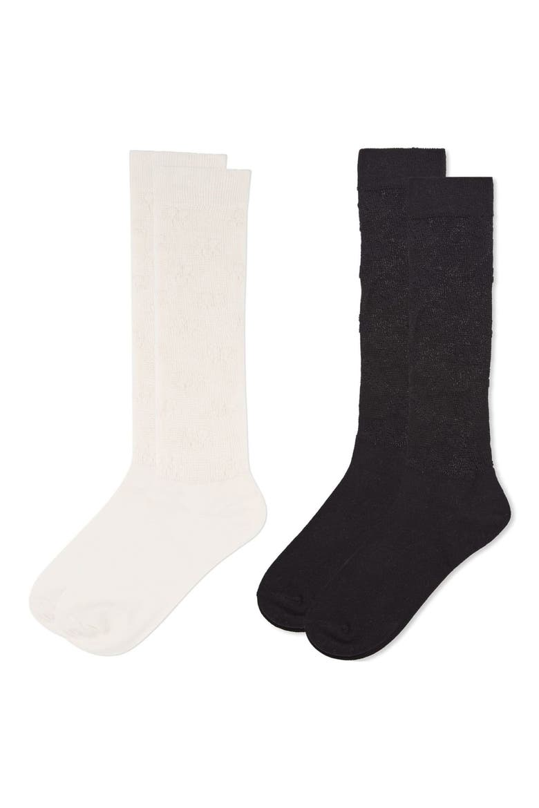 Assorted 2-Pack Knee High Socks, Main, color, LATTE