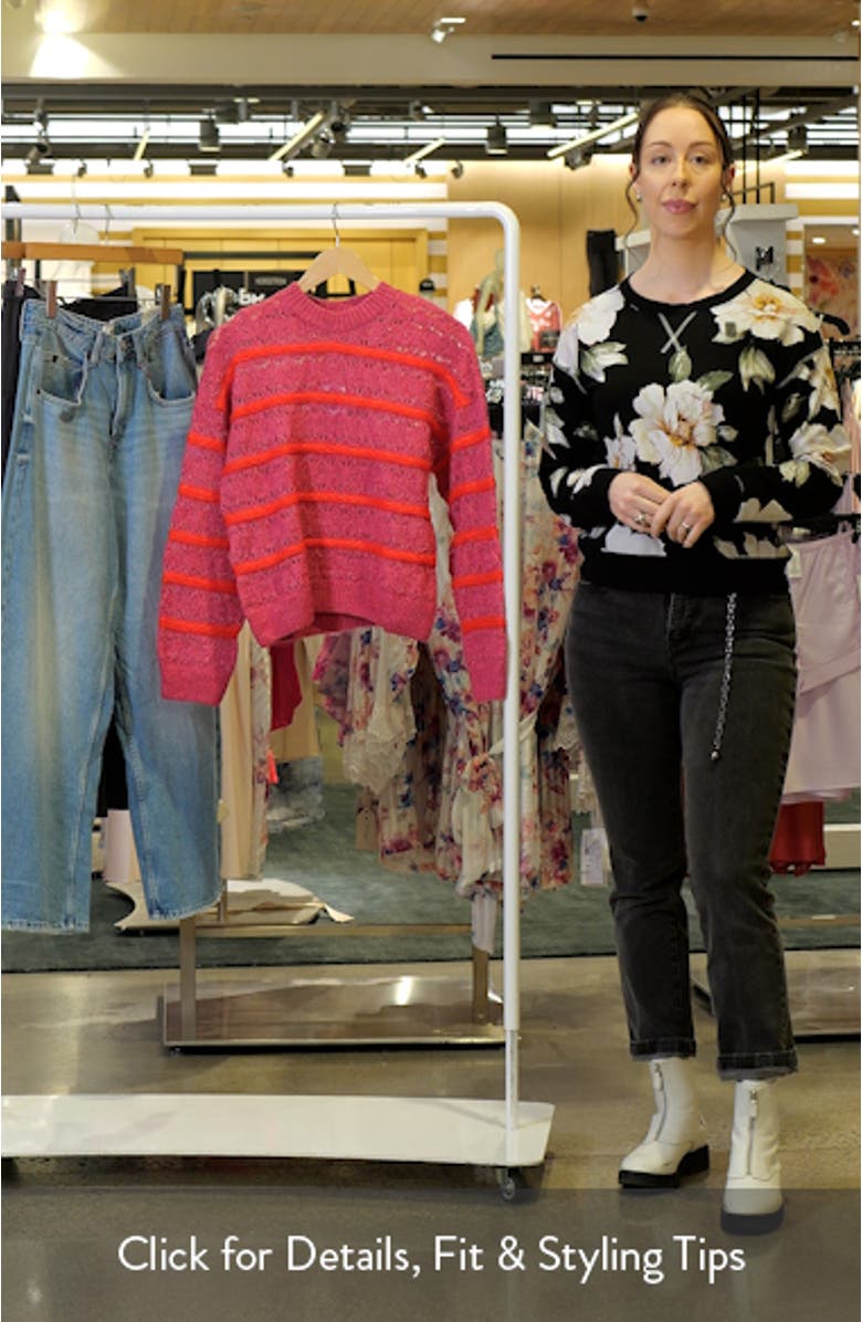 Textured Stripe Openwork Sweater, sales video thumbnail