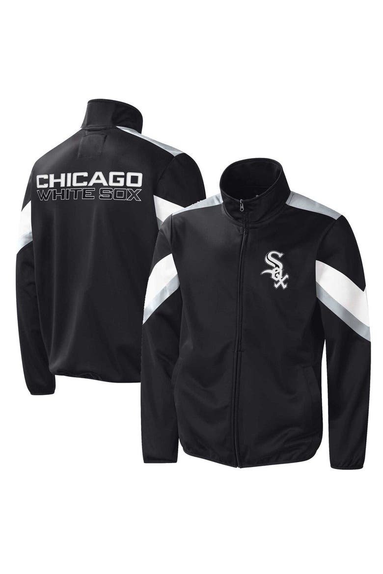 Men's G-III Sports by Carl Banks Black Chicago White Sox Earned Run Full-Zip Jacket, Main, color, Black