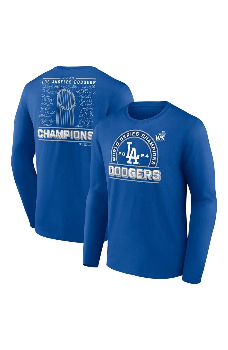 FANATICS Men's Fanatics Royal Los Angeles Dodgers 2024 World Series Champions  Signature Roster Long Sleeve T-Shirt, Alternate, color, 