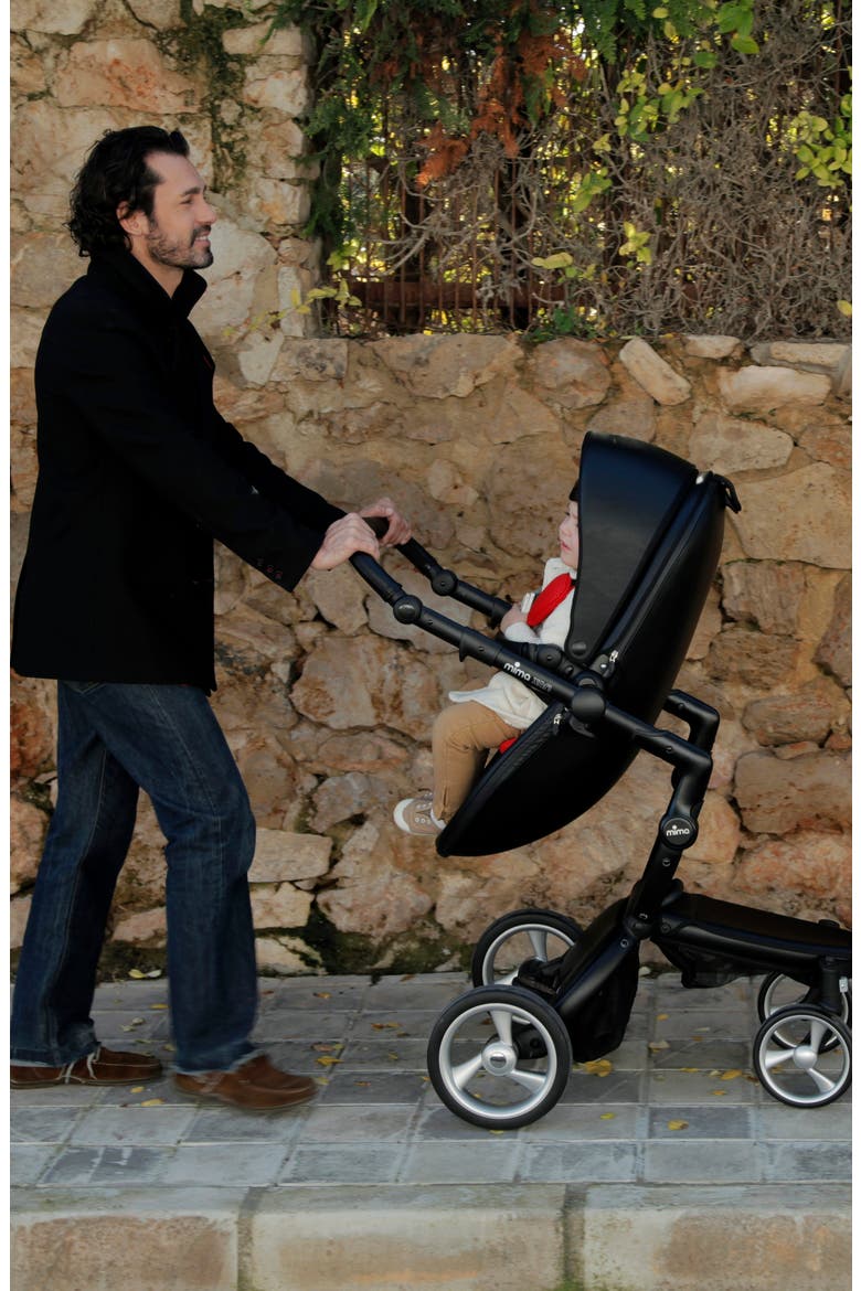 Xari Black Chassis Stroller with Reversible Reclining Seat & Carrycot, Alternate, color, ARGENTO/ HOT MAGENTA