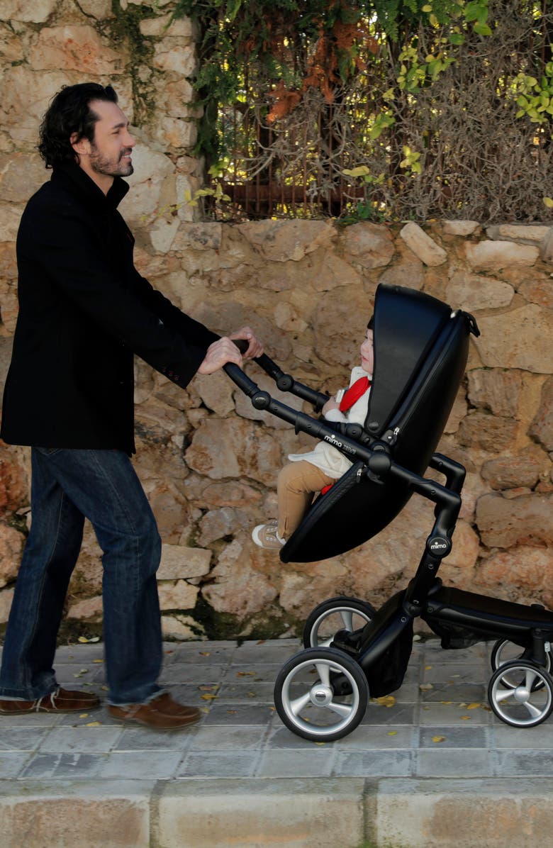 mima Xari Black Chassis Stroller with Reversible Reclining Seat & Carrycot, Alternate, color, 