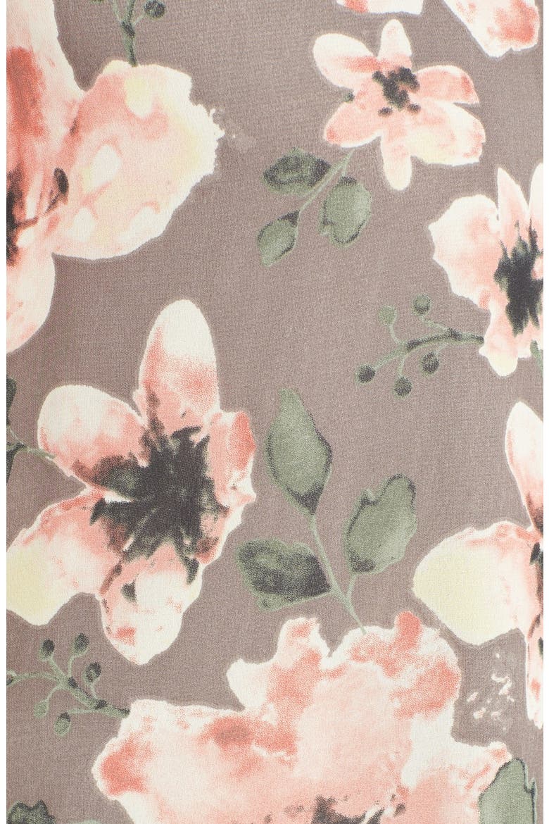 Jules Split Sleeve Shift Dress, Alternate, color, GREY FLORAL