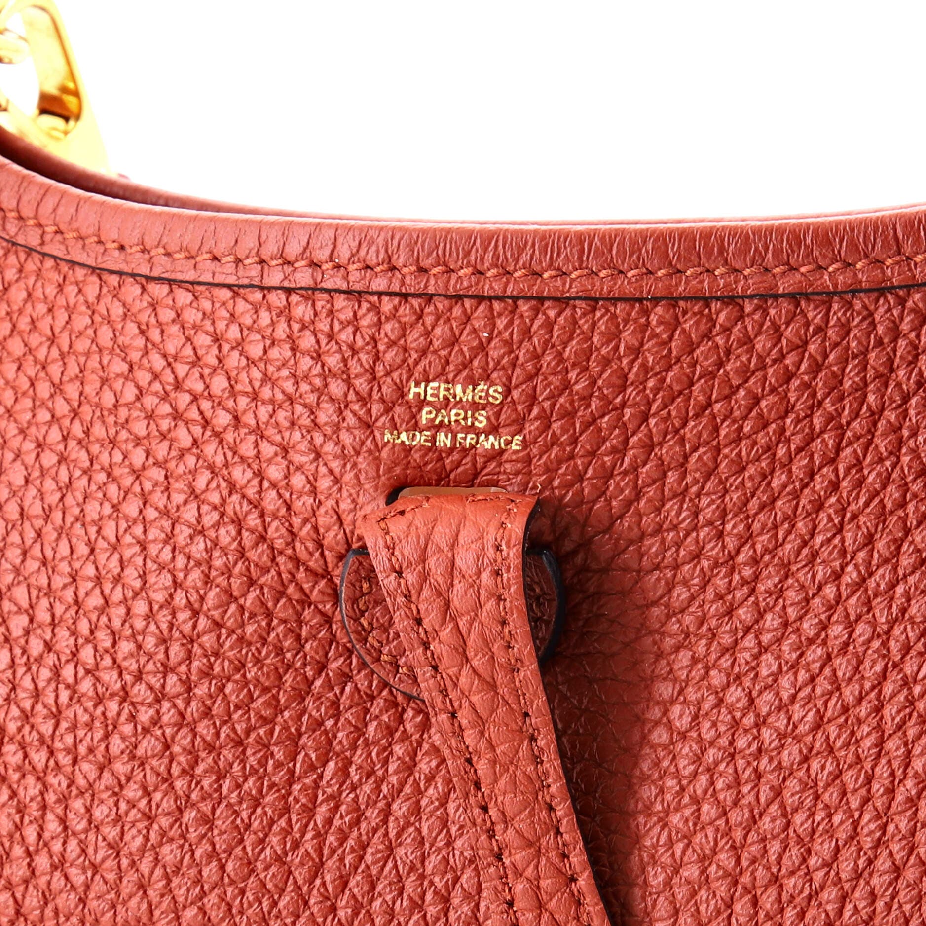 Pre-Owned Hermes Evelyne Bag Gen III Clemence TPM, Alternate, color, Cuivre