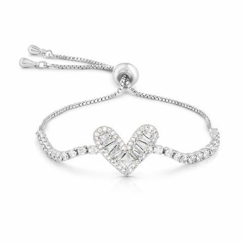 Adjustable Crystal Heart Bracelet