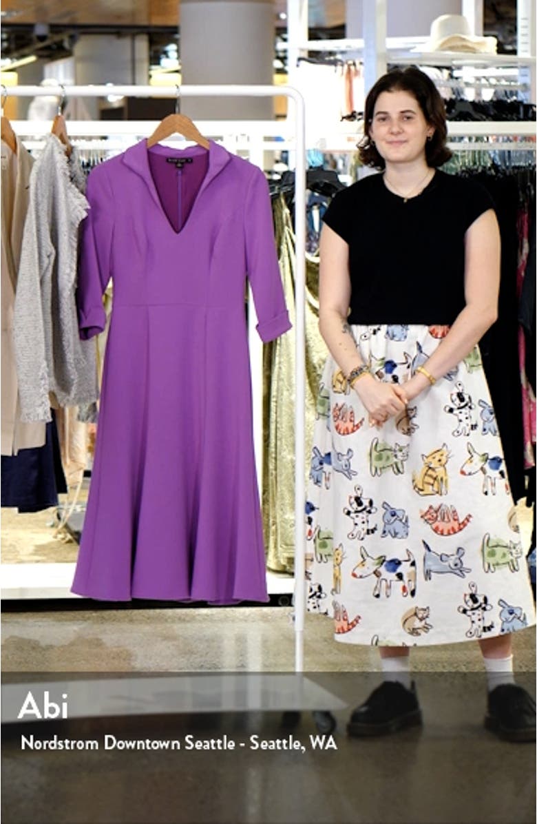 Kensington Fit & Flare Midi Dress, sales video thumbnail