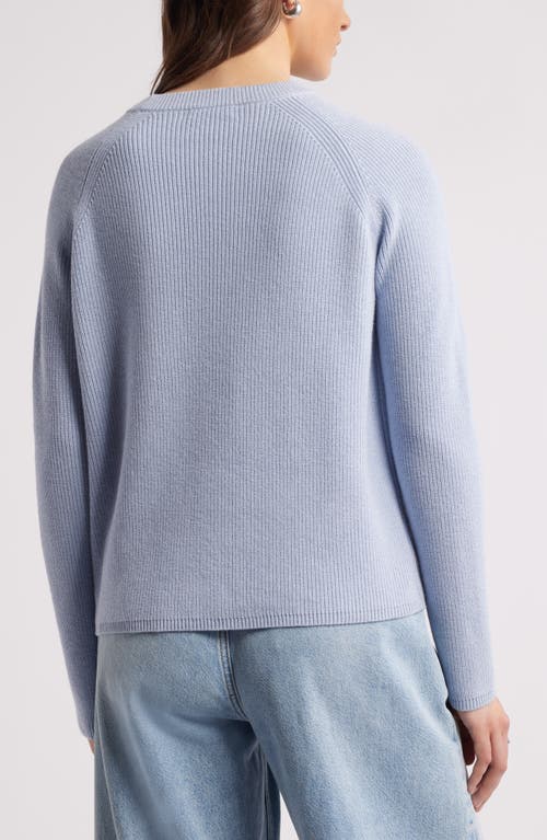 Nordstrom Rib Organic Cotton & Merino Wool Sweater In Blue Zen
