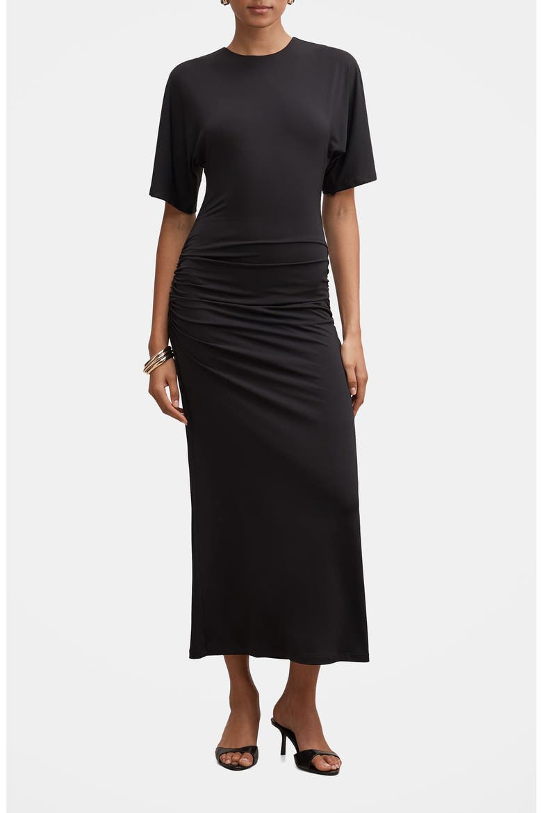 Colbie Jersey Midi Dress, Main, color, BLACK
