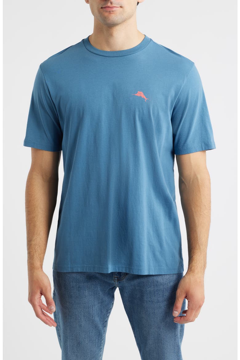 Surfing Sunsets Graphic T-Shirt, Main, color, STELLAR SAPPHIRE