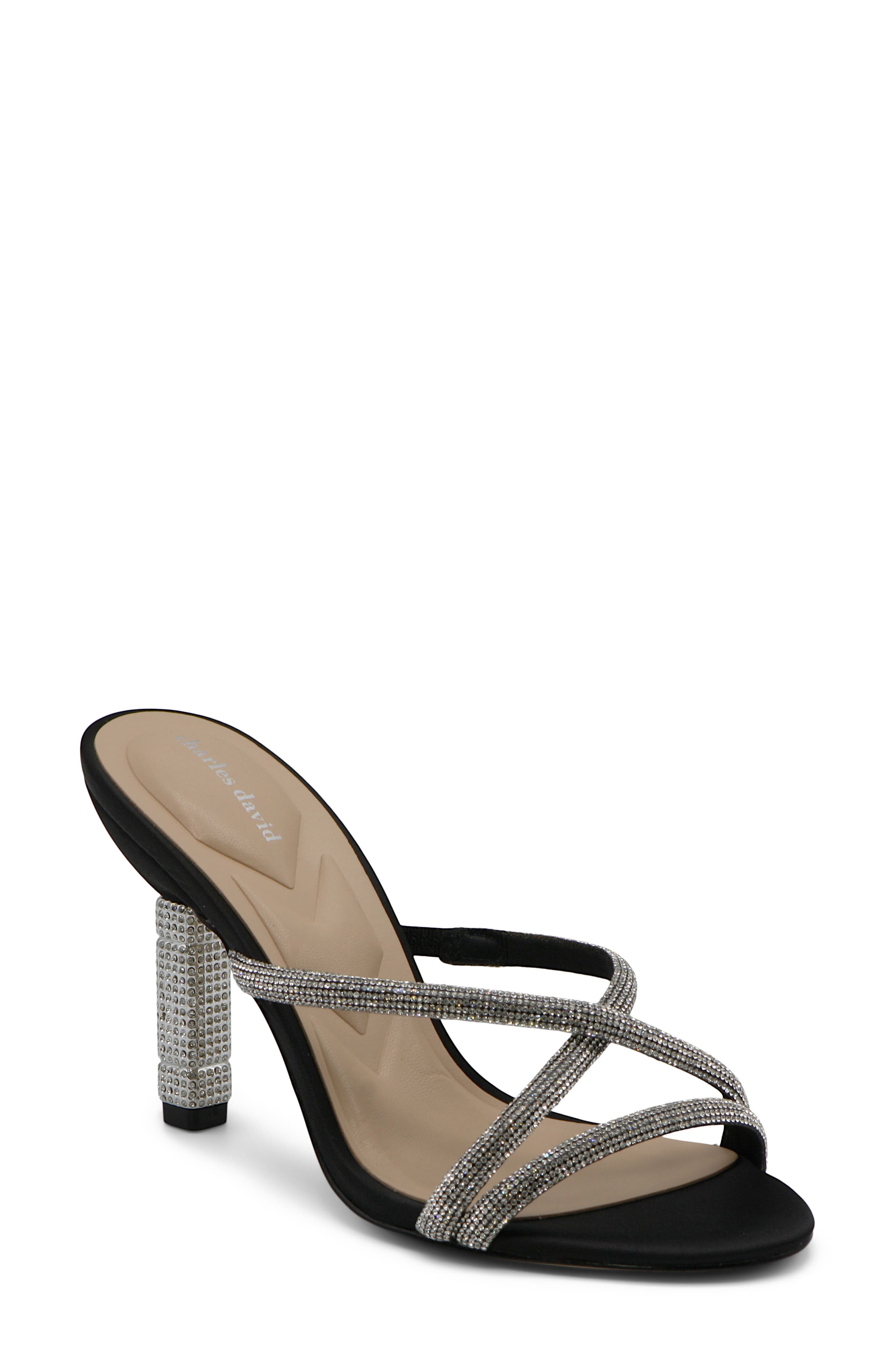 Charles David Carolyn Crystal Embellished Slide Sandal, Main, color, 