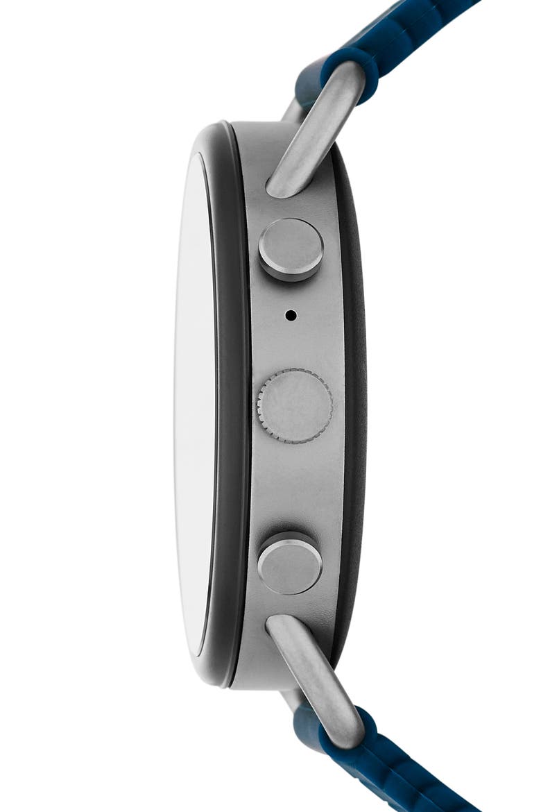 Falster 3 Mesh Silicone Strap Smart Watch, 42mm, Alternate, color, BLUE/ BLACK/ SILVER