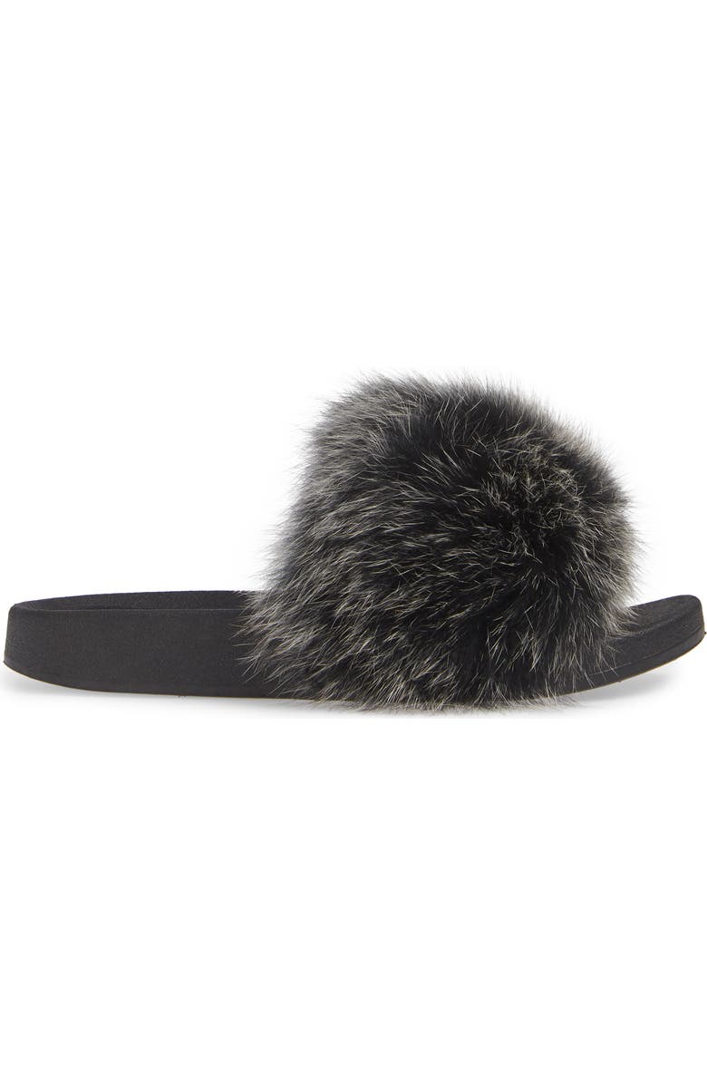 patricia green Foxy Genuine Fox Fur Slipper, Alternate, color,