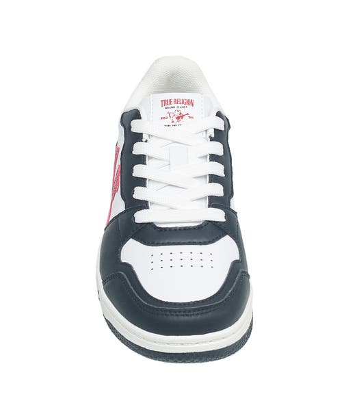 True Religion Boy's Arthur Court Sneaker In White/red