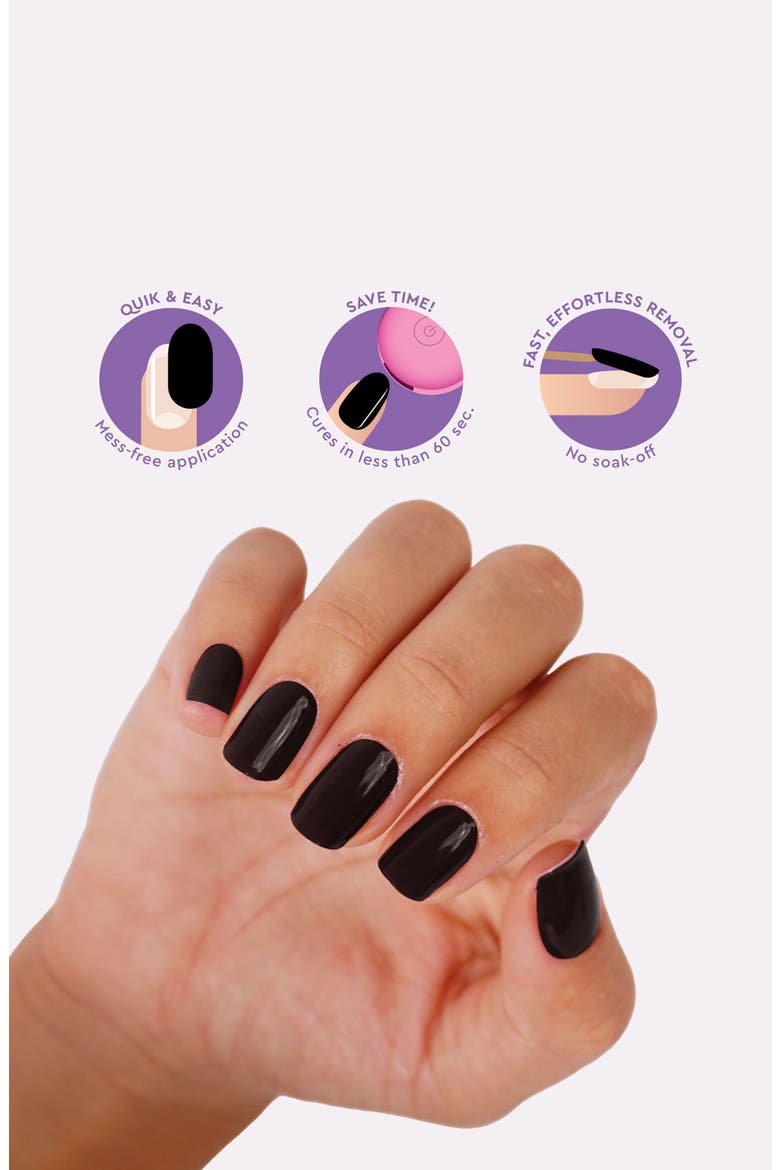 Gel Nail Strips Kit, Alternate, color, LICORICE