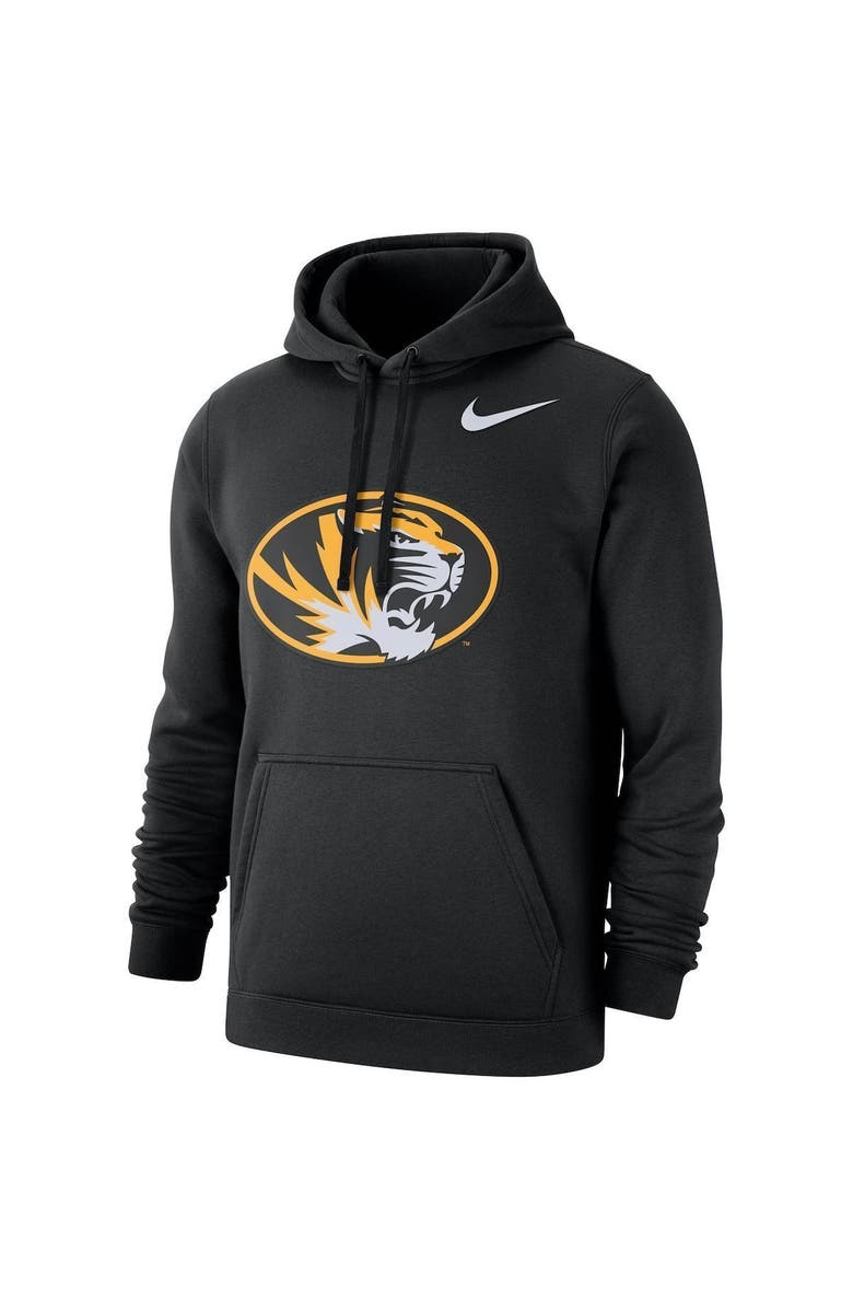 Nike Men's Nike Black Missouri Tigers Team Logo Club Fleece Pullover Hoodie, Alternate, color, 