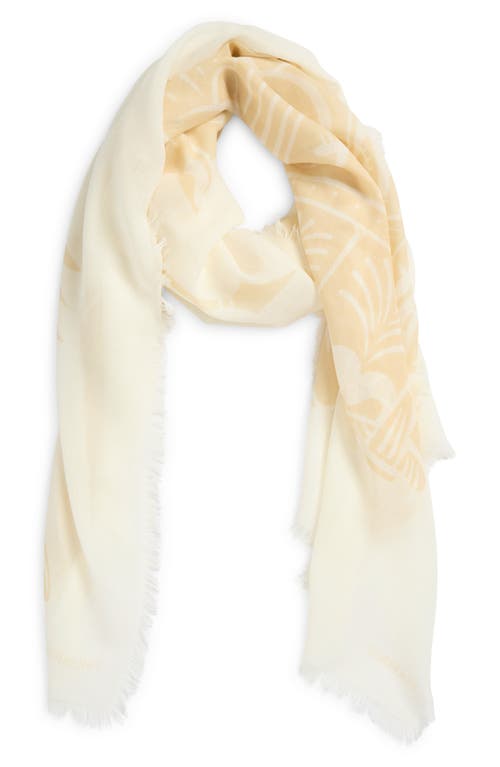 Shop Burberry Equestrian Knight Wool Jacquard Scarf In Cotton