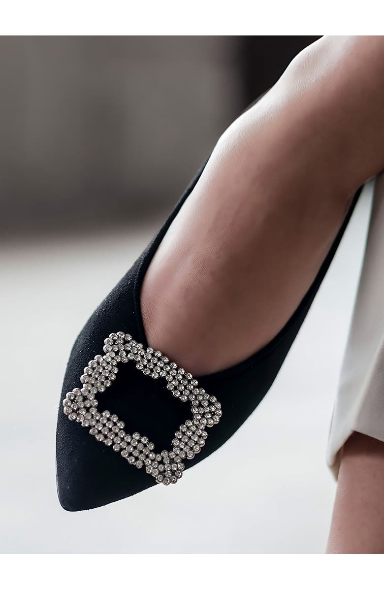 Menina Step Tiara Crystal Flat, Alternate, color, Black Crystal