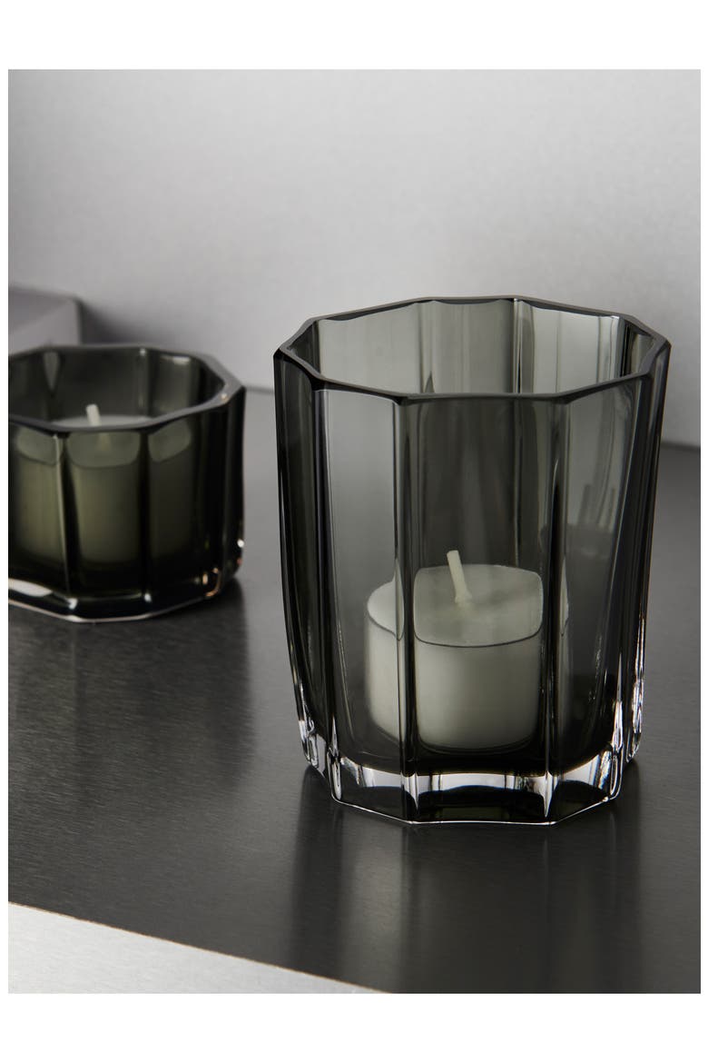 Reed Medium Glass Votive Holder, Alternate, color, GREEN