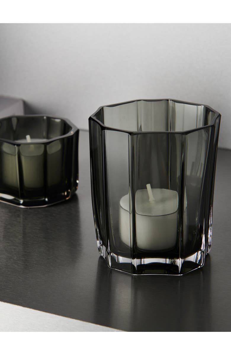 Orrefors Reed Medium Glass Votive Holder, Alternate, color, Green