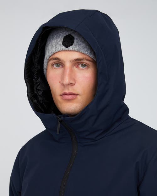 Quartz Co. Jules | Hooded Down Winter Jacket In True Navy