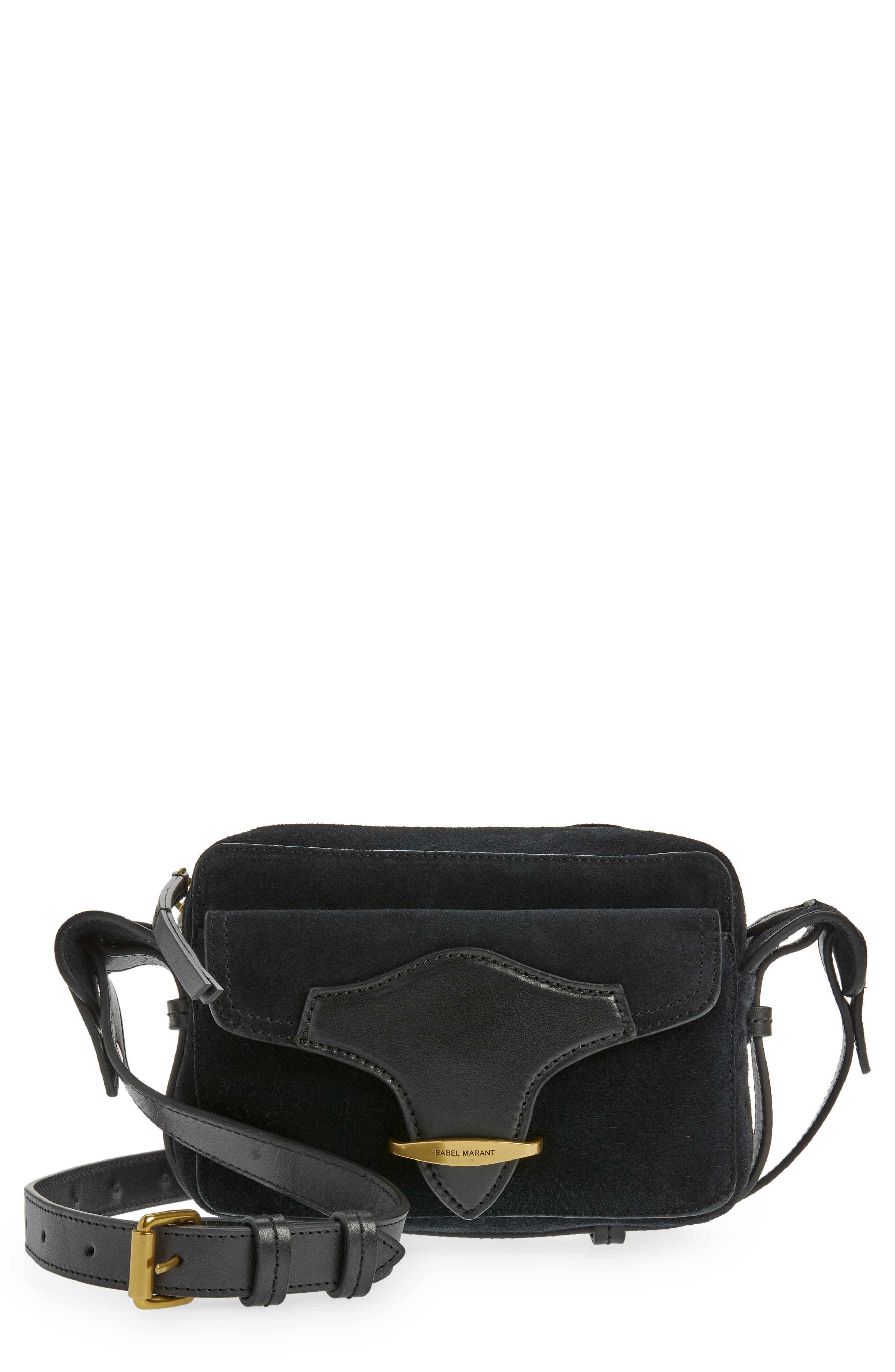 Isabel Marant Wasy Suede Crossbody Bag, Main, color, 
