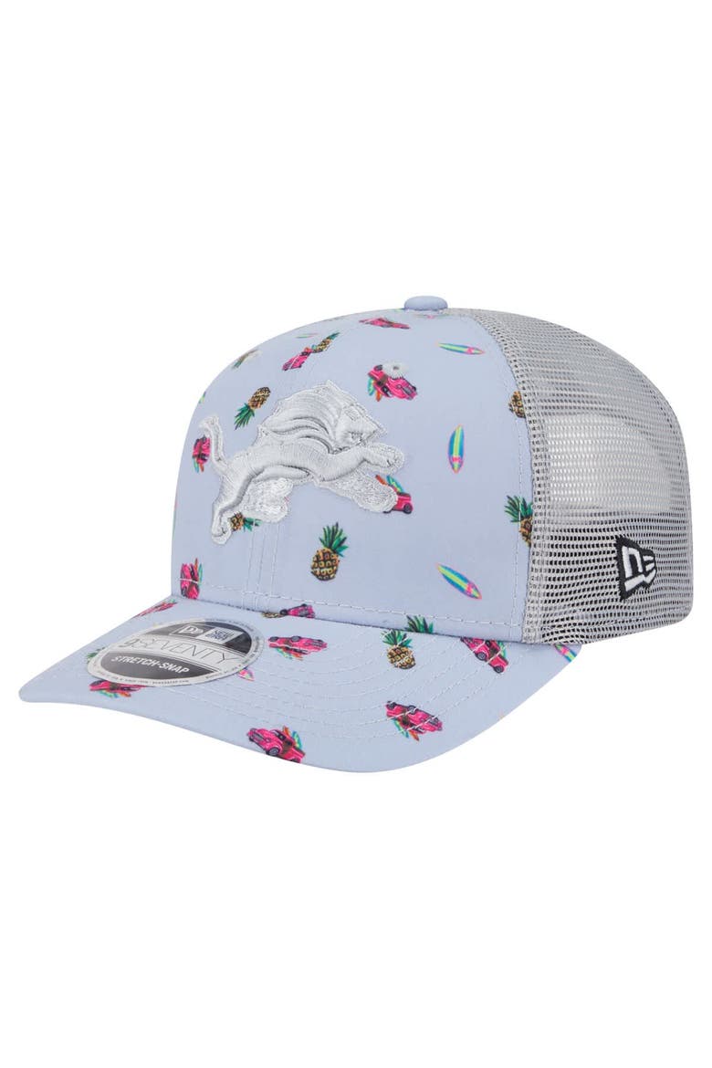 Men's New Era  Light Blue Detroit Lions Adventure Surfboard 9SEVENTY Adjustable Hat, Main, color, Light Blue