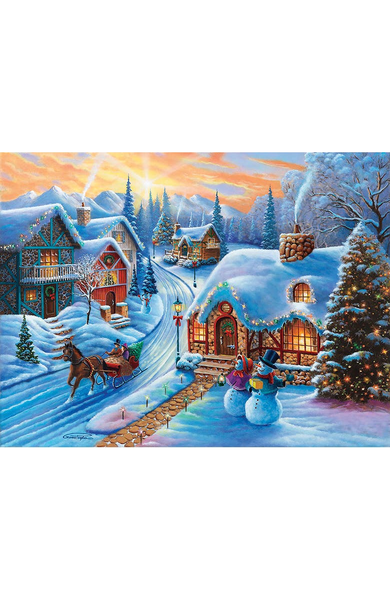 Sunsout Sunset Christmas Village 500 piece Jigsaw Puzzle for Adults, Alternate, color, Multicolor