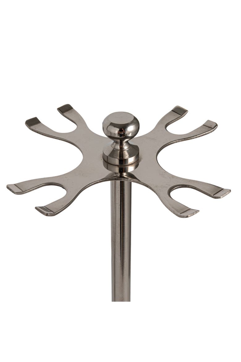 5-Piece Stainless Steel and Mango Wood Bar Tools with Stand, Nickel Finish and Natural, Alternate, color, Silver