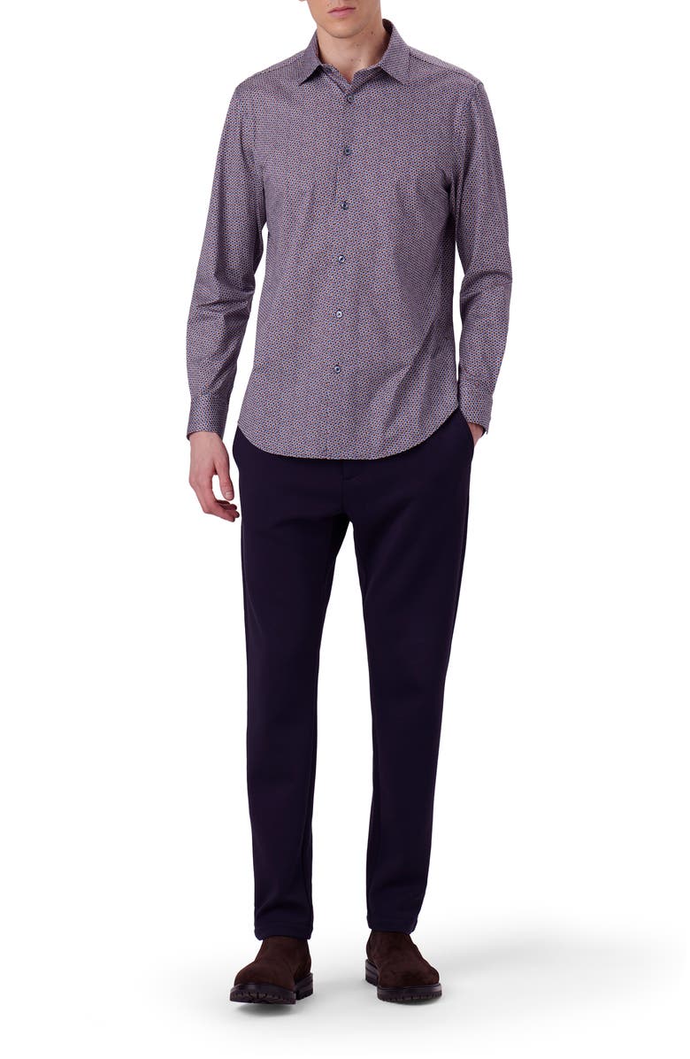 Bugatchi James OoohCotton<sup>®</sup> Coin Dot Print Button-Up Shirt, Alternate, color, 