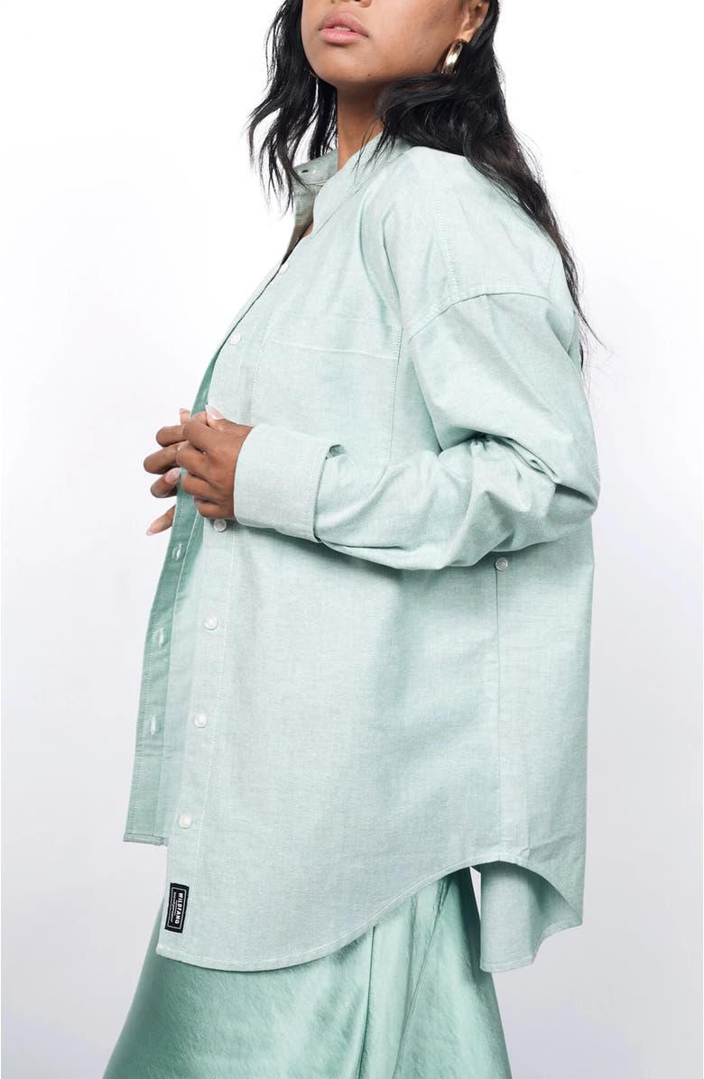 WILDFANG The Essential Long Sleeve Oversized Wrap Button Up, Alternate, color,