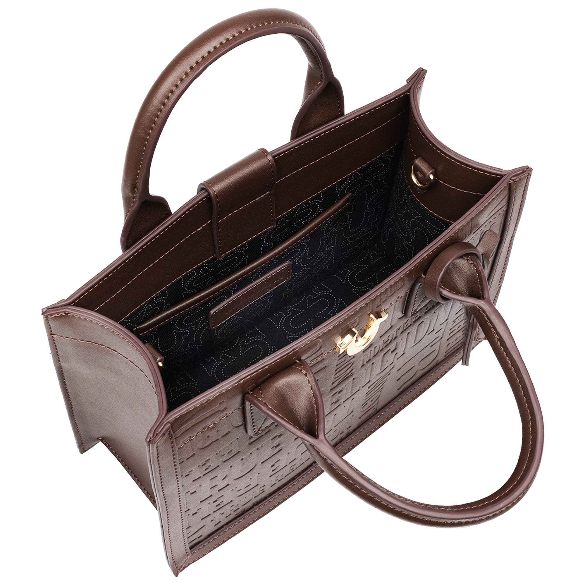 Mega Logo Modern Tote, Alternate, color, CHOCOLATE
