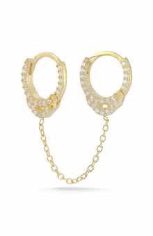 SPHERA MILANO Cubic Zirconia Double Piercing Single Drop Earring