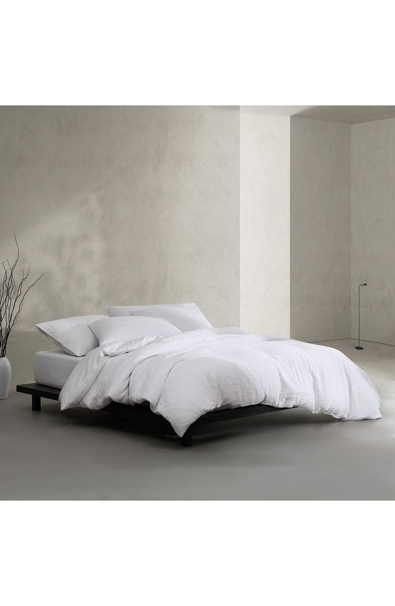 Calvin Klein Jacquard Cotton Duvet & Shams Set, Alternate, color, White