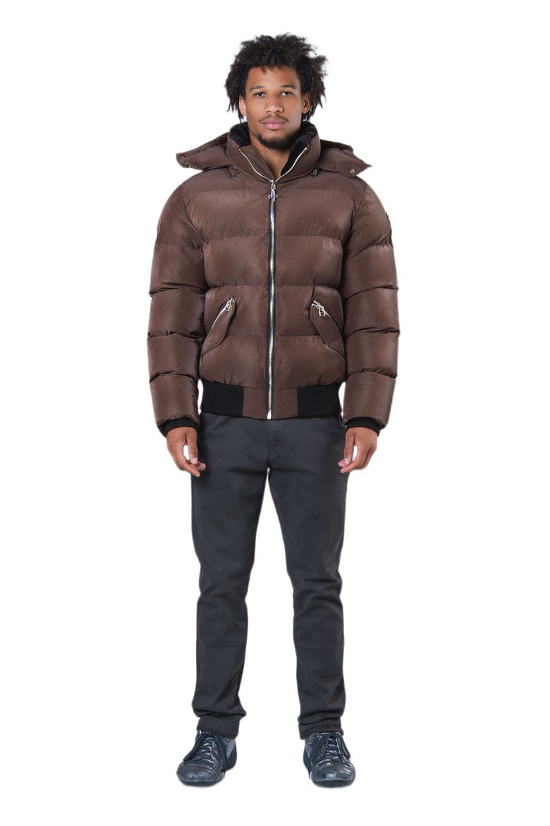 Men's Woody Bomber Quilted Coat, Alternate, color, MOCHA DIAMOND