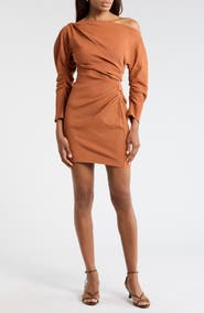 A.L.C. Sona Long Sleeve One-Shoulder Dress