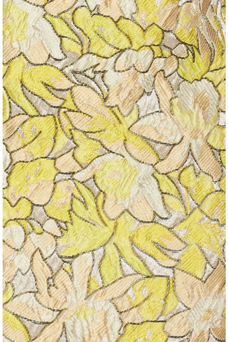 Gretta Strapless Jacquard Sheath Dress, Alternate, color, LIMONCELLO
