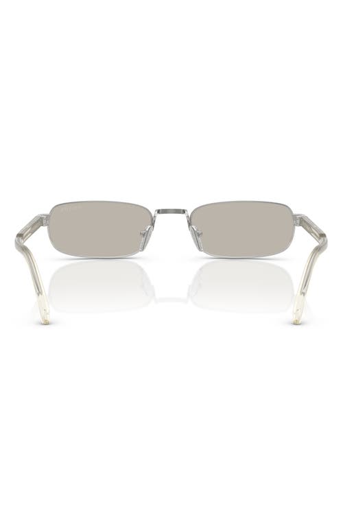 Prada 54mm Rectangular Sunglasses In 1bc30p54 Silver