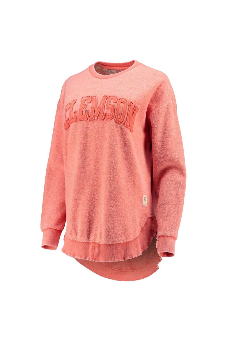 Women's Pressbox Orange Clemson Tigers Ponchoville Pullover Sweatshirt, Alternate, color, Orange