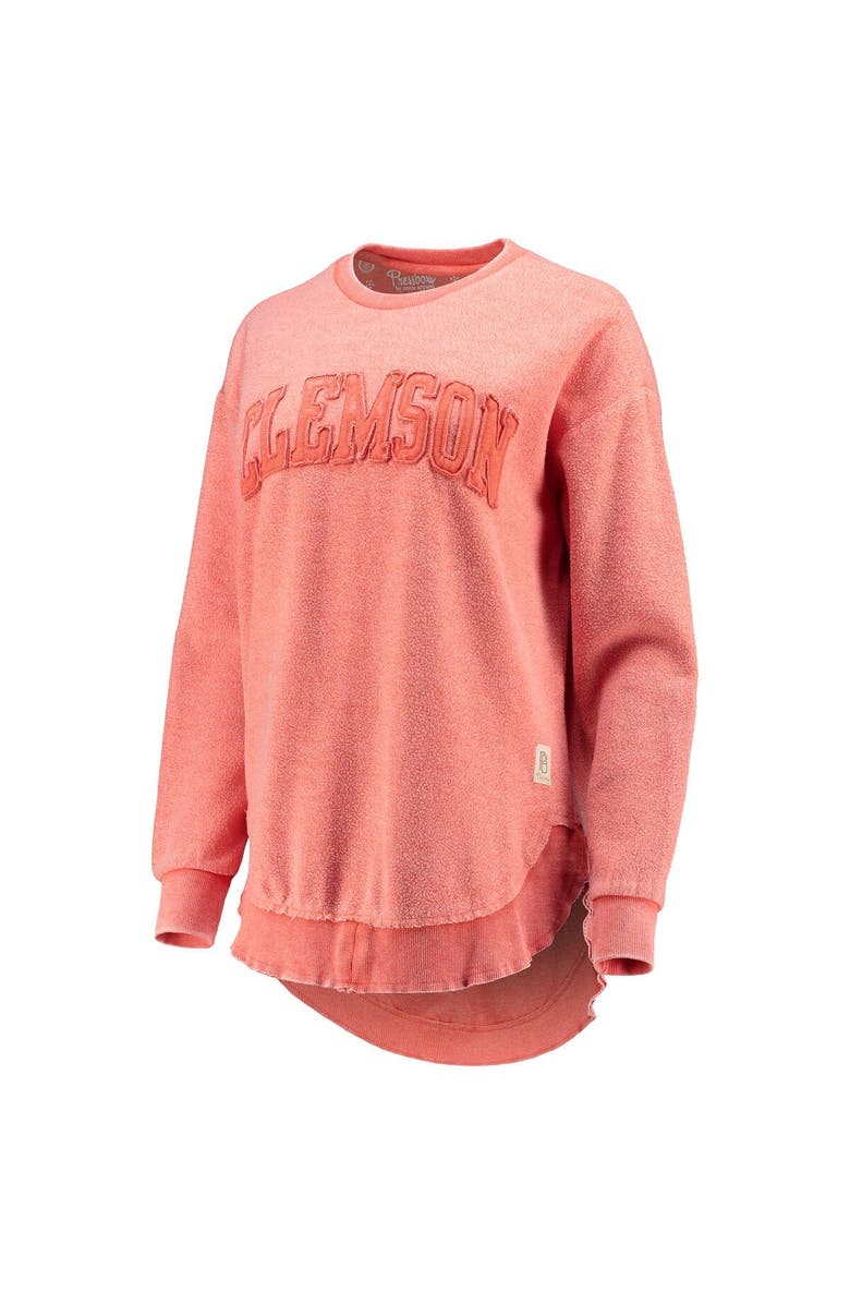 PRESSBOX Women's Pressbox Orange Clemson Tigers Ponchoville Pullover Sweatshirt, Alternate, color, Orange