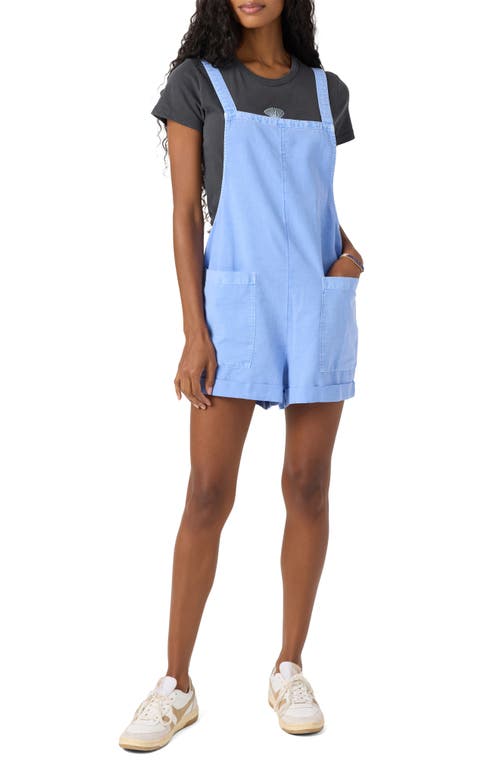 O'neill Summerlin Cotton & Linen Short Overalls In Blue