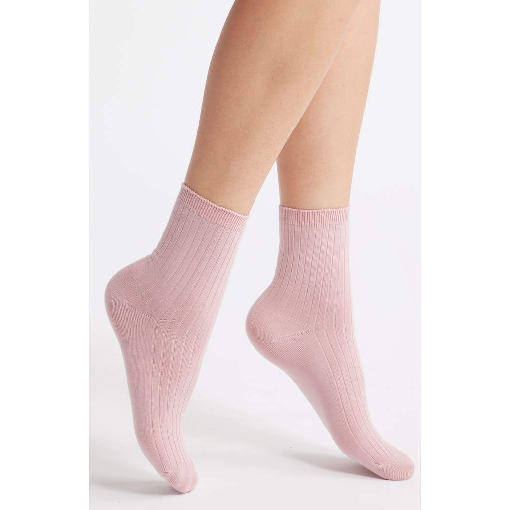 Nordstrom Rib Cotton Blend Crew Socks