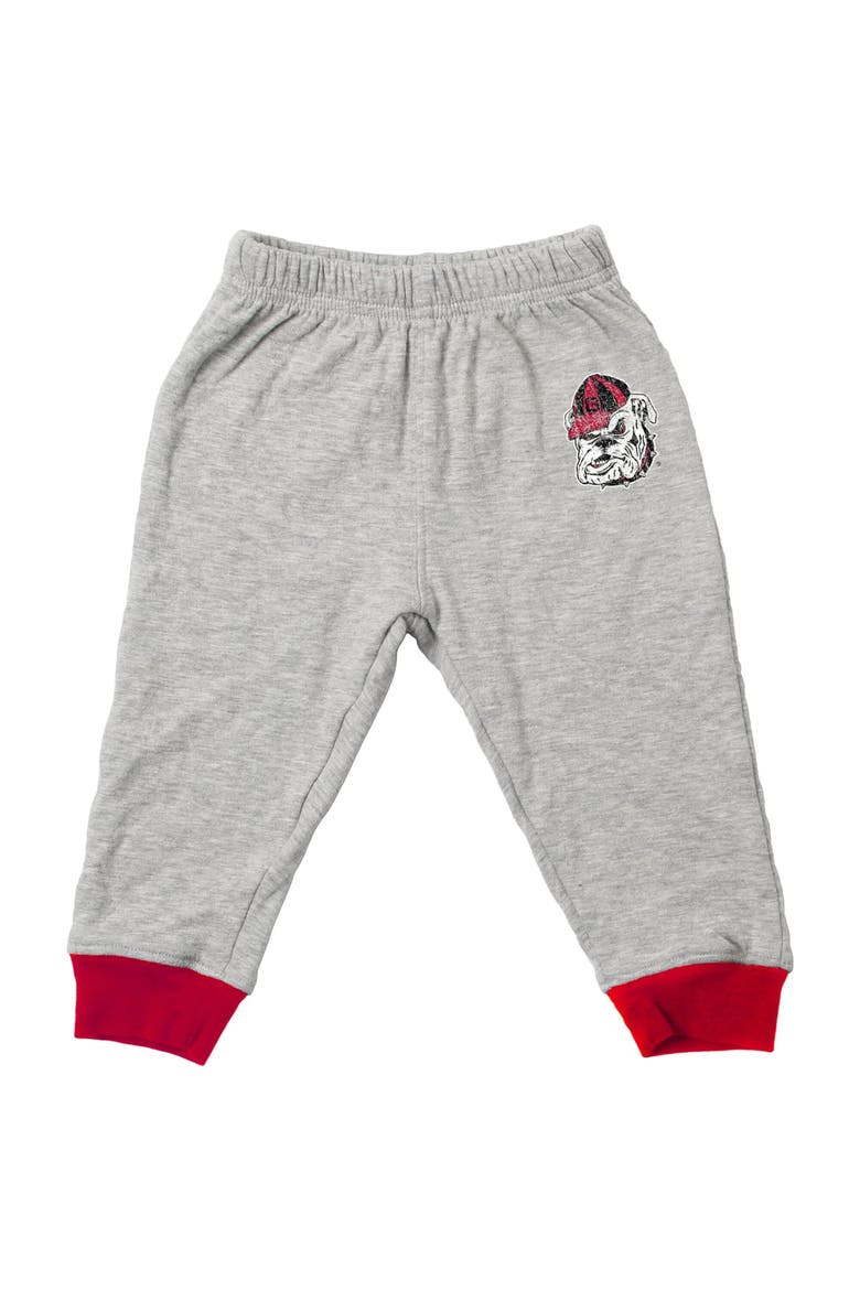 Infant Wes & Willy  Heather Gray Georgia Bulldogs Jie Jie Hopper Set, Alternate, color, Heather Gray