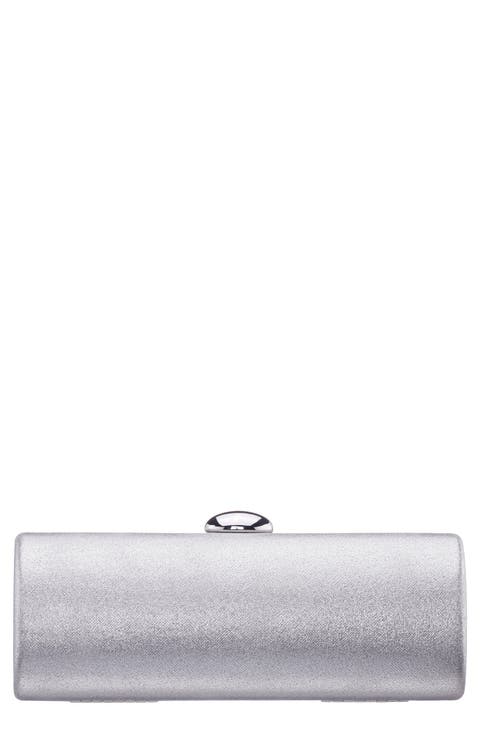 Xandra Metallic Faux Leather Frame Clutch